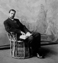 Albert H. Krehbiel in his Park Ridge studio