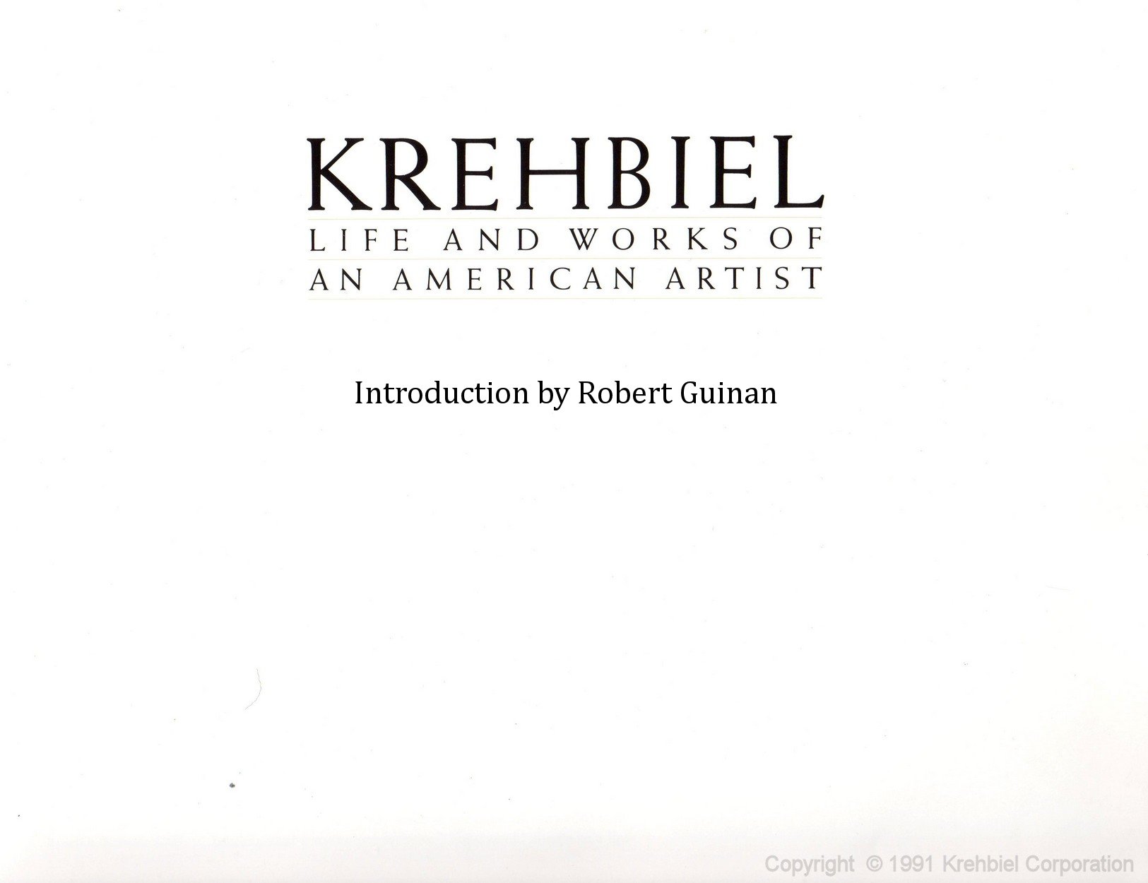 Page v of Krehbiel - Life and Works of an American Artist